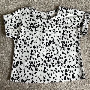 Melloday Patterned Short-sleeve Blouse - S